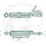 GRANIT Hydraulic top link hook cat. 2, 570 - 790 mm, stroke 220 mm | Y703521AD, 20918004-SAP, 020918004-SAP