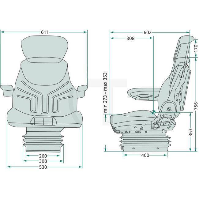 GRAMMER Seat Maximo Professional with back extension - 1288547