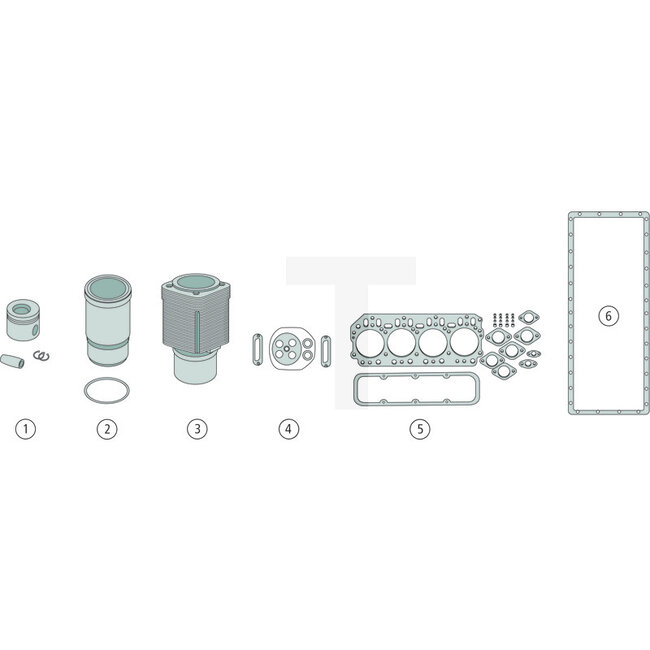 GRANIT Engine repair set without bearings engine WD 411 Steyr 8080-8095