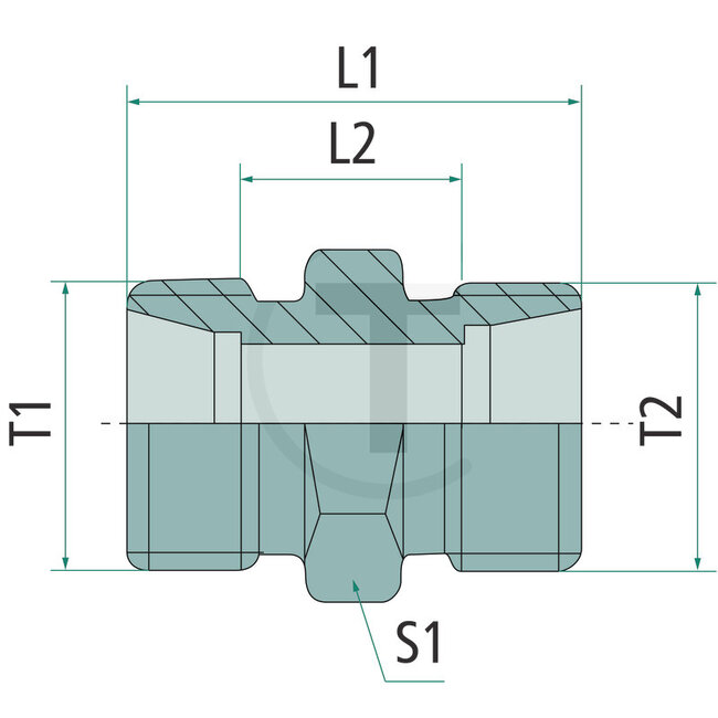GRANIT Schroefkoppeling X-GV 12 L - M18 x 1,5 - M18 x 1,5 - 87003151, GV12L