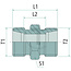 GRANIT Screw coupling X-GV 12 L, M18 x 1,5 / M18 x 1,5 | GV12L