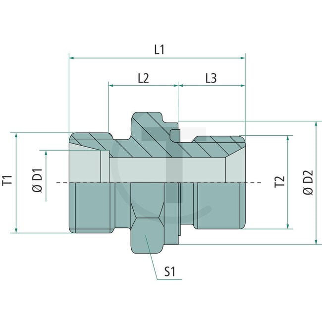 Schraubkupplung X-GER 15 L, M22 x 1,5 / G 3/8" | 100533.1
