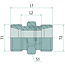 GRANIT Threaded fitting X-GRV 10 L / 06 L - M16 x 1.5 - M12 x 1.5 - 104105.1