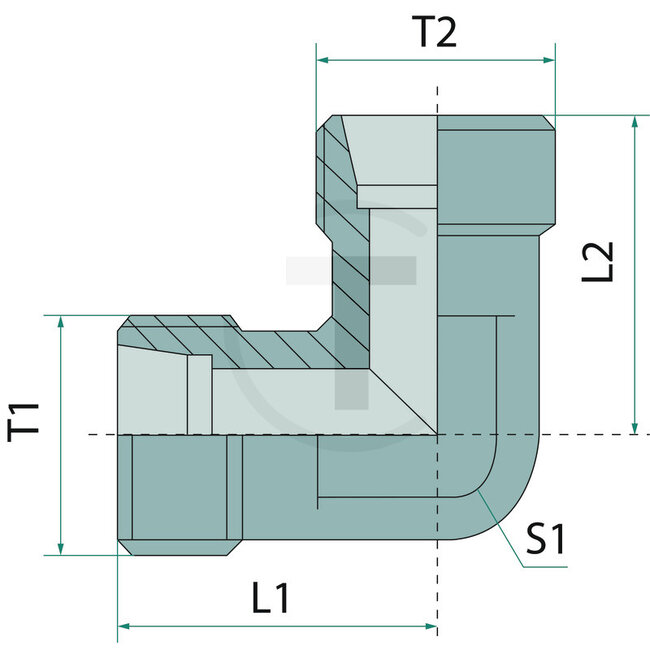 GRANIT Elbow X-WV 10 L, M16 x 1,5, Ø 10 mm | 103806.1
