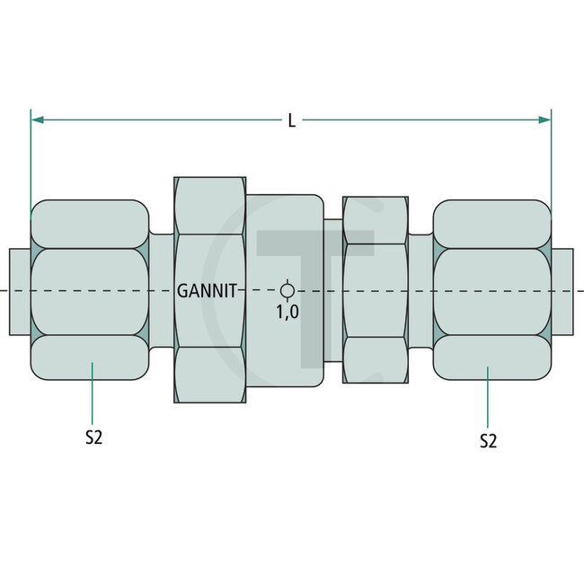 GRANIT Non-return valve 18 L (M26 x 1,5), 160 bar, 85 l/min, 80 mm | RV-M-18L
