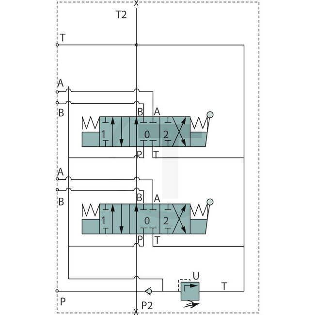 BLB Monoventil BM 40/2 GU-(2x) MO-A1-T, 35 l/min, 2x doppeltwirkend | 91411020