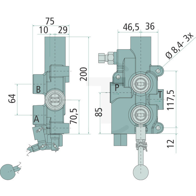 GRANIT Valve, wood splitter, High speed P81-Rs-G12 - 5387004050, 05387004050