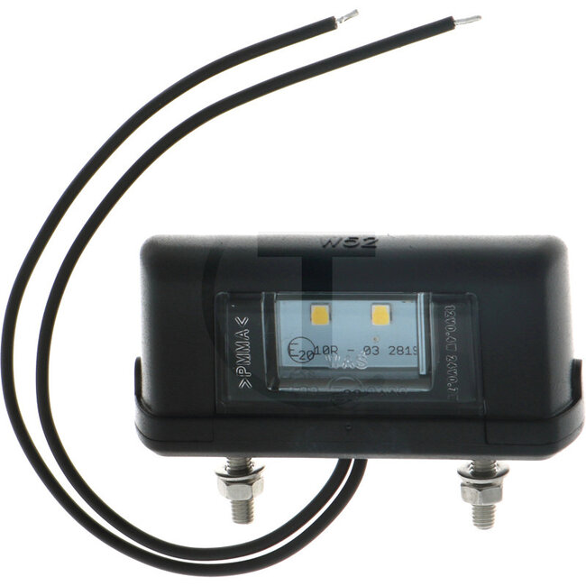 GRANIT LED kentekenverlichting 12 / 24 volt - 50784750017L, 4010002214/W52244 | Uitvoering: zwart kunststof huis, lens van acryl | Lamp: LED