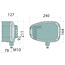 ABL Headlight 3830 right 12 / 24 V, LED, 240 x 164 x 127 mm | A0831A719300