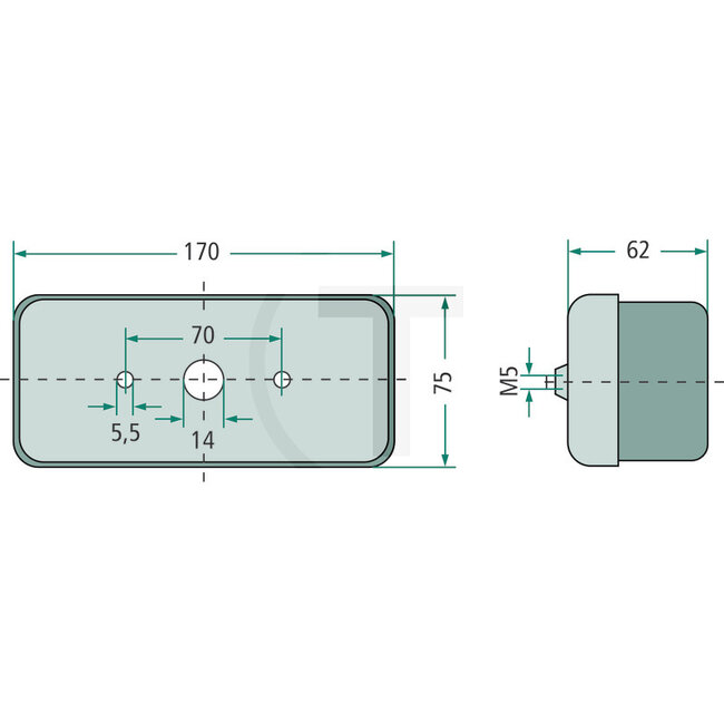 HELLA Achterlicht rechts 170 x 75 x 62 mm, 12 / 24 V | 3145943R91, AL24545, AL27008, VE941.059, VE941.056, AL25645, 2SD002582021