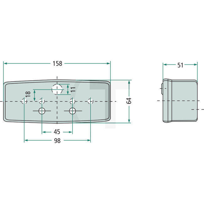 HELLA Achterlicht links Fendt, John Deere, Kubota - 4552SD 003184031, X830180047000, AL64947, AL35176, 2SD003184031