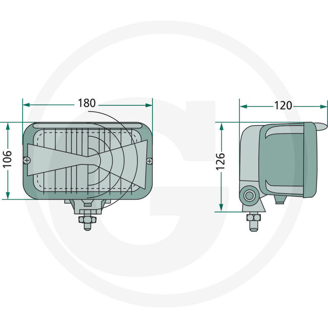 HELLA Koplamp links / rechts 12 V, H4, T4W, dimlicht / grootlicht, aanbouw - 07076571, AZ50258, AL77589, AM120887, 1AB007145001