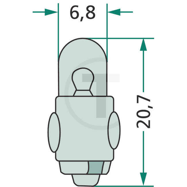 GRANIT Ball lamp J2W 12V / 2W - 10 pcs - Voltage: 12 V, Power: 2 watts, Socket: BA7s - 17051GRNCP