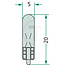 GRANIT Glass base lamp WBT5 12V / 1.2W - 10 pcs - Voltage: 12 V, Power: 1,2 watts, Socket: W2x4, 6d - 11037GRNCP