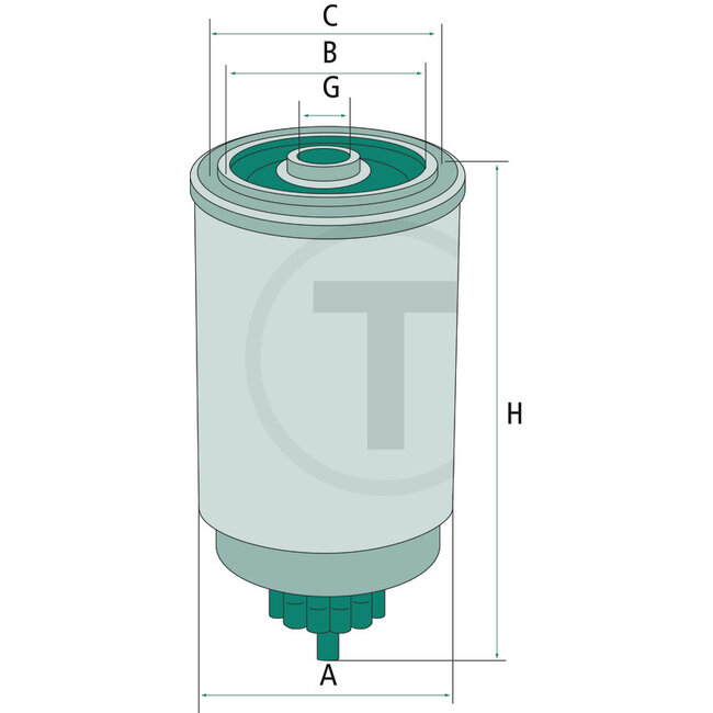 GRANIT Fuel pre- filter to fit as WK842/2 & FF5135 - 74434895