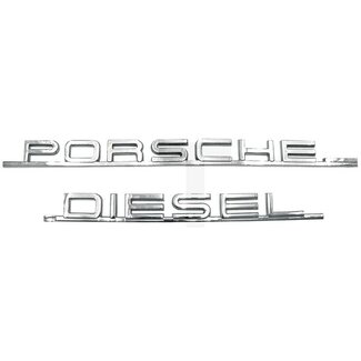 Lettering Porsche Diesel chrome Porsche Diesel Junior, Standard, Super, Master