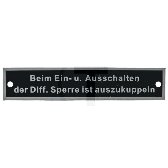 GRANIT Schild Diff. Sperre Porsche Diesel