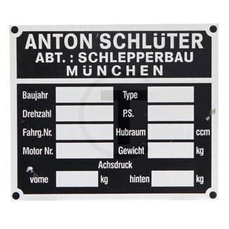 GRANIT Typeplaatje Schlüter