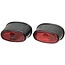 GRANIT Rear light set with brake light 1x with and 1x without number plate light
