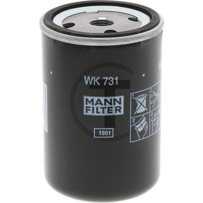 MANN-FILTER Fuel filter WK731 Fendt FL120, FL131, Farmer 102, 103, 104, 105, 106, 108 - F100001160243