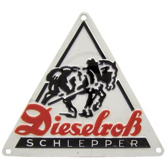 GRANIT Emblem Dieselross Aluminium für Kotflügel Fendt