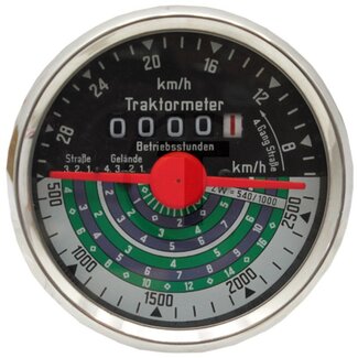 GRANIT Tractormeter 28 km/u, draairichting links Fendt FW 139