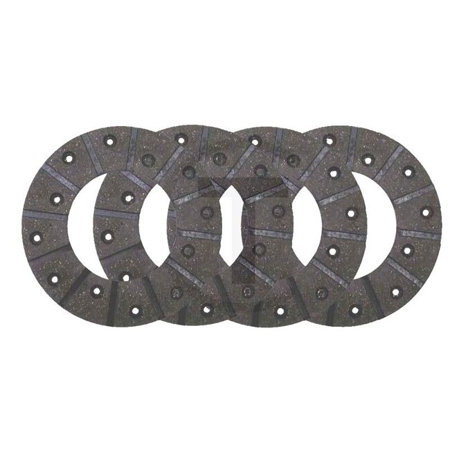 GRANIT Brake lining for foot brake Ø 165 mm 4 pieces with rivets Fordson Super Major - 3134667R2, 3134664R9, 583331