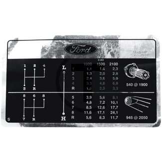 Sticker schakelpatroon Ford 2000, 2600, 3000, 3600