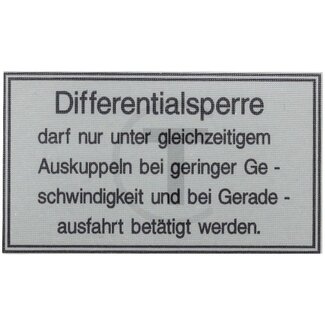 GRANIT Aufkleber Differential Güldner