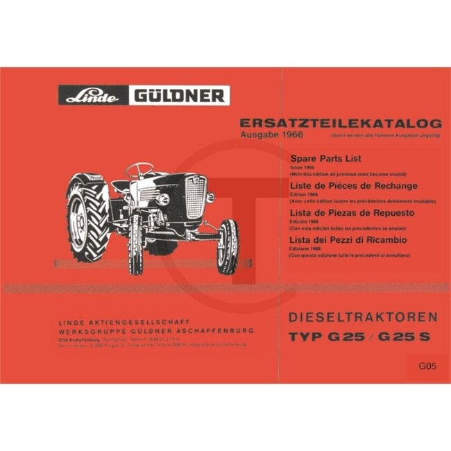 GRANIT Replacement parts list Güldner G50 Guldner