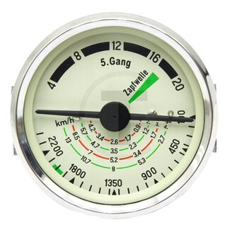 GRANIT Traktormeter Ø 80 mm, 20 km/u, 5 Gänge Hanomag