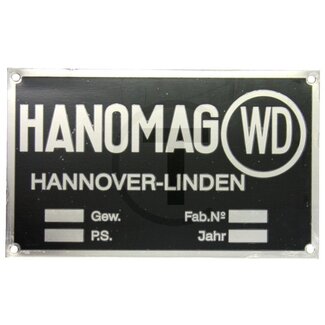 GRANIT Typeplaatje Hanomag WD Hanomag