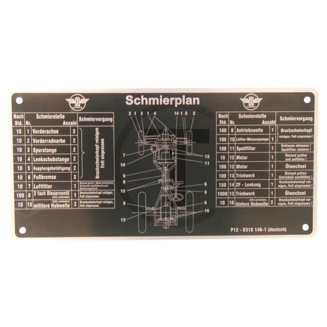GRANIT Smeerschema Hanomag R12, C112 - 1550318146024
