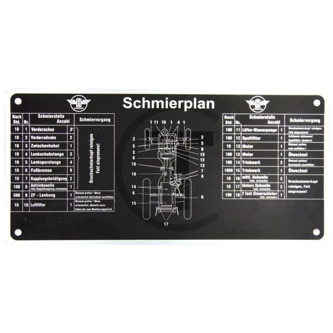 GRANIT Smeerschema Hanomag R18, R24, C218, C220, C224 - 1550320146111