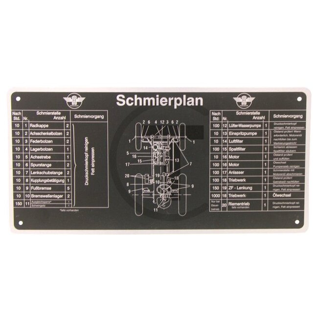 GRANIT Smeerschema Hanomag R22, R27, R324, R332 - 1550313146001