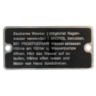 Radiateurplaatje Hanomag R40