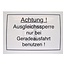 GRANIT Aufkleber Achtung! Sperrdifferential rot Hanomag