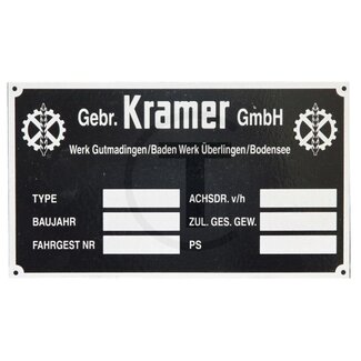 GRANIT Type plate Kramer Kramer