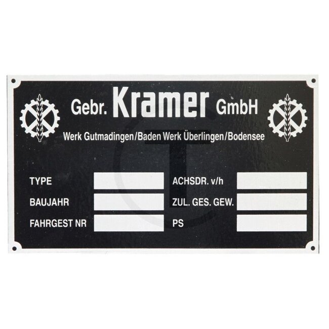 GRANIT Typeplaatje Kramer Kramer