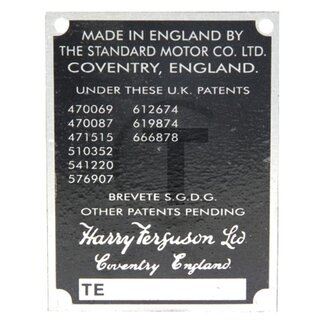 GRANIT Typenschild Massey Ferguson
