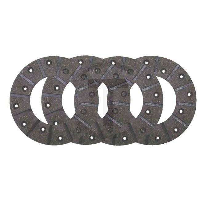 GRANIT Brake lining for foot brake Ø 165 mm 4 pieces with rivets McCORMICK / IHC B275, B414, B434, 323 - 833 - 3134667R2, 3134664R9, 583331