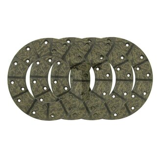 GRANIT Brake lining for foot brake Ø 178 mm 4 pieces with rivets McCORMICK / IHC 523, 553 ,624, 654, 724, 824