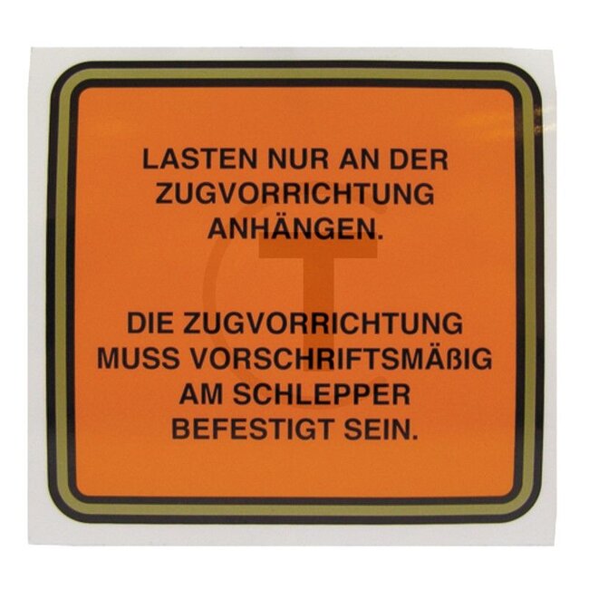 GRANIT Aufkleber Zugvorrichtung McCORMICK / IHC DLD 2, DED3, DGD 4, D212 - D440