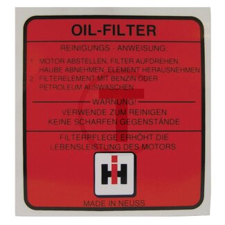 GRANIT Sticker oil filter McCORMICK / IHC DLD 2, DED3, DGD 4, D212 - D440