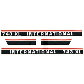 GRANIT Transferset zwart - wit - rood McCormick, IHC 743 XL