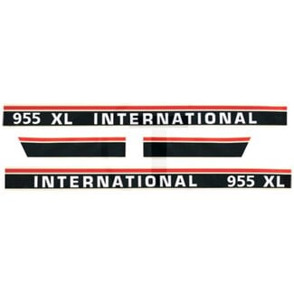 Transferset zwart - wit - rood McCormick, IHC 955 XL