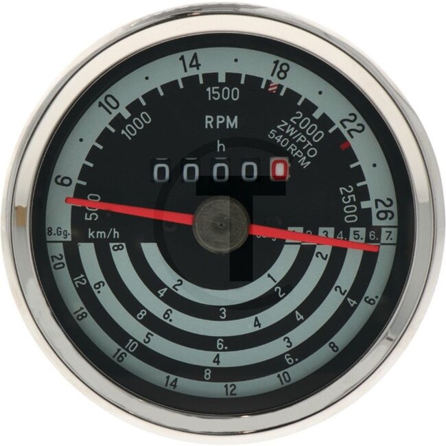 GRANIT Traktormeter draairichting rechts 26 km/h McCORMICK / IHC 323, 353, 383, 423, 453, 433, 533, 633, 733, 833 - 154021044