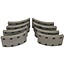 GRANIT Brake lining set 17 mm with rivets Mercedes-Benz MB Trac 1300-1800