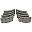 GRANIT Brake lining set thickness 18 mm with rivets MB Trac 1300, 1400, 1500, 1600, 1800
