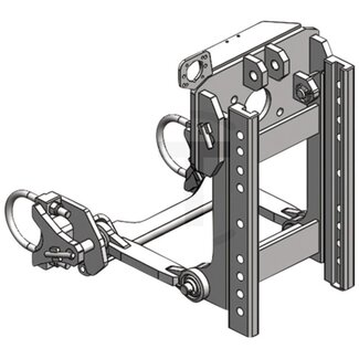 Scharmüller Hitch support Scharmüller (330/25/32) max. support load 2000 kg D-value 76.4 kN To fit Q37 end cross member two-part axle 747.424 Hole pattern 230x130 / 160x100 Mercedes-Benz Unimog U 427